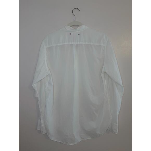 Xirena Womens Beau White Poplin Button Down Quiet Luxury Capsule Minimalist Med - Picture 5 of 13